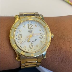Gently worn gold tone Juicy Couture watch